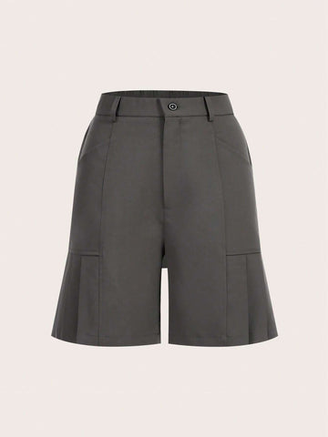 Solid Bermuda Shorts
