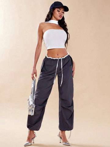 BAE Drawstring Slant Pocket Jogger Pants