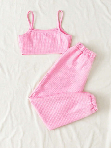 Dopamine Dressing Solid Cami Top & Sweatpants