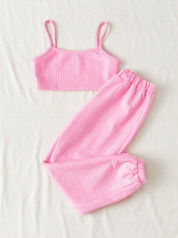 Dopamine Dressing Solid Cami Top & Sweatpants