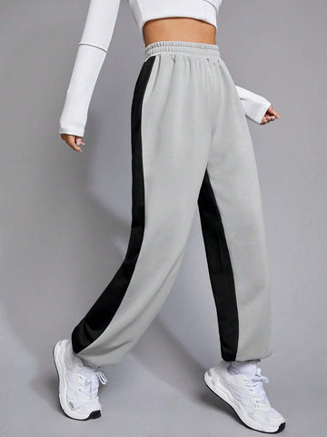 EZwear Two Tone Elastic Waist Sweatpants