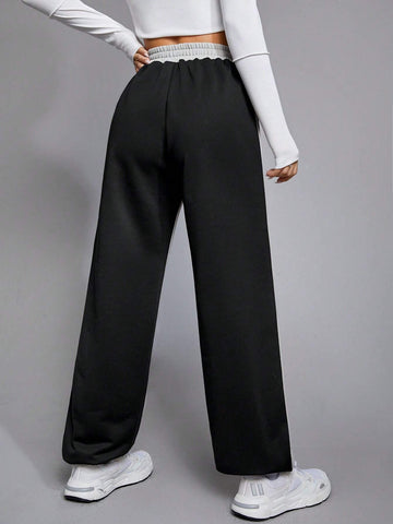 EZwear Two Tone Elastic Waist Sweatpants