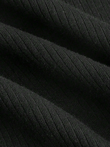 Contrast Lace Bow Front Crop Tee