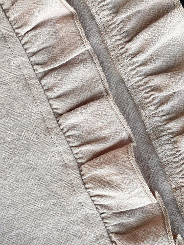 Solid Ruffle Trim Blouse & Pants