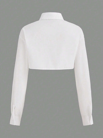 Solid High-low Hem Crop Top