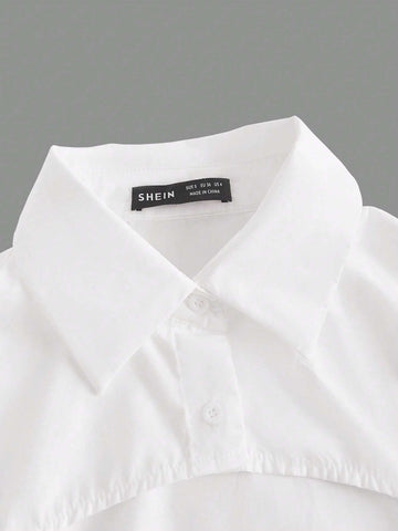 Solid High-low Hem Crop Top