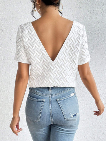 Solid Boat Neck Blouse