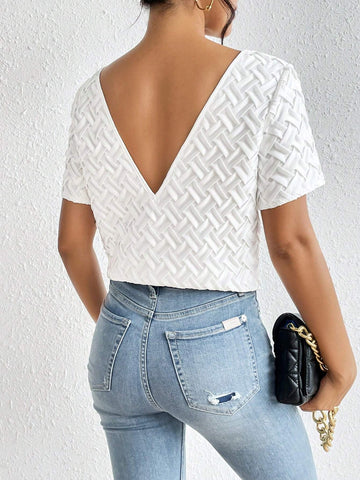 Solid Boat Neck Blouse