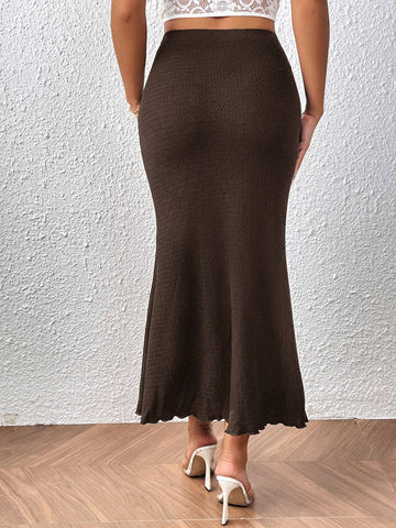 High Waist Mermaid Hem Skirt