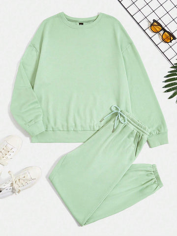 Drop Shoulder Tee & Sweatpants