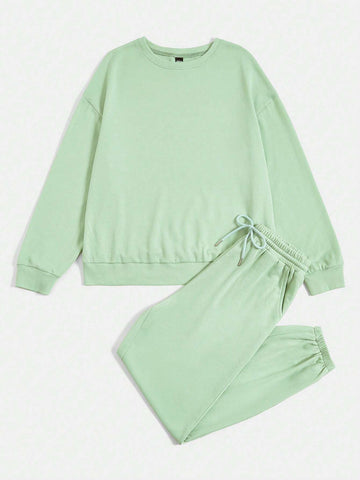 Drop Shoulder Tee & Sweatpants