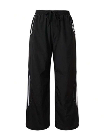ICON Contrast Tape Side Drawstring Waist Pants