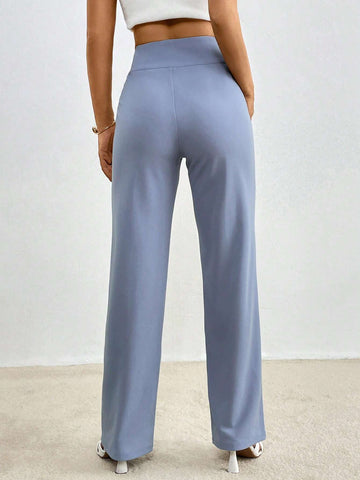 High Waist Straight Leg Pants