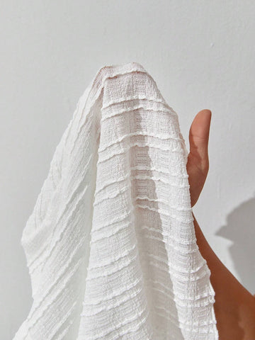 Solid Button Front Crop Top & Split Thigh Skirt