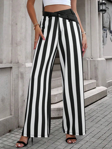 Striped Print Pants