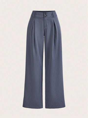 EZwear Striped Print Slant Pocket Pants