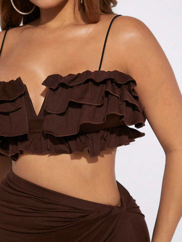 Ruffle Trim Cami Top & Mermaid Hem Skirt