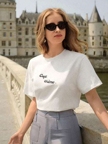 Letter Graphic Drop Shoulder Tee