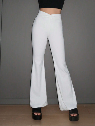 EZwear Solid Flare Leg Pants