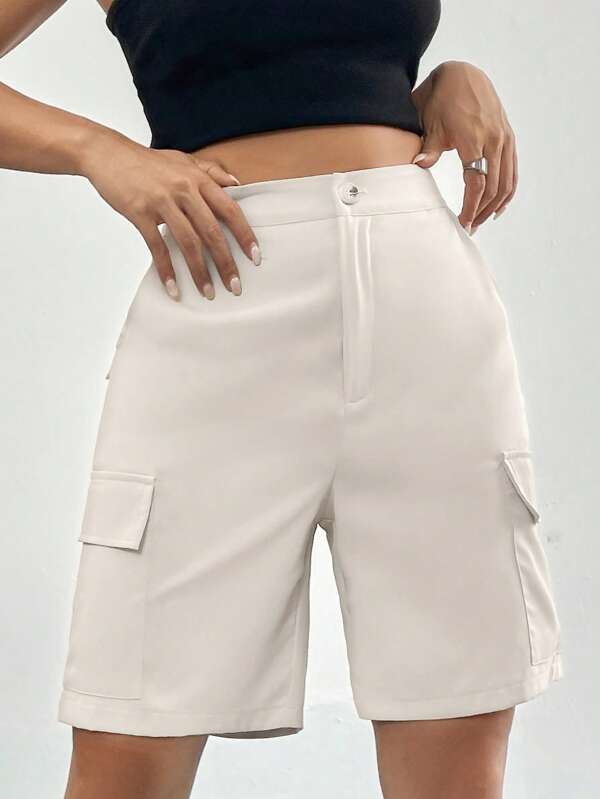 EZwear Flap Pocket Side Cargo Shorts.