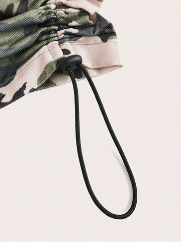 Camo Tube Top & Drawstring Skirt