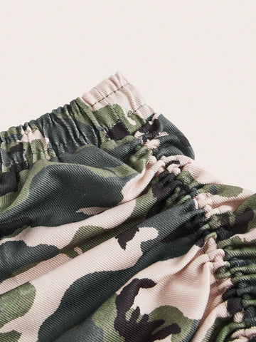 Camo Tube Top & Drawstring Skirt