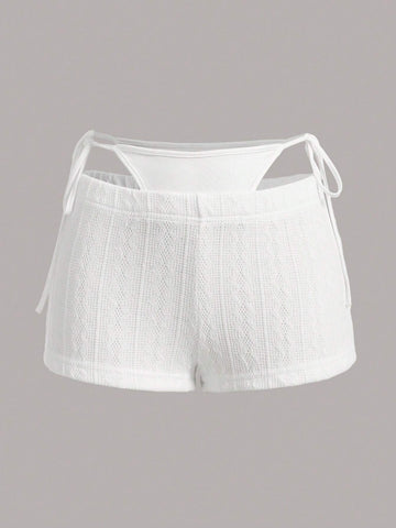 ICON Solid Cut Out Waist Shorts