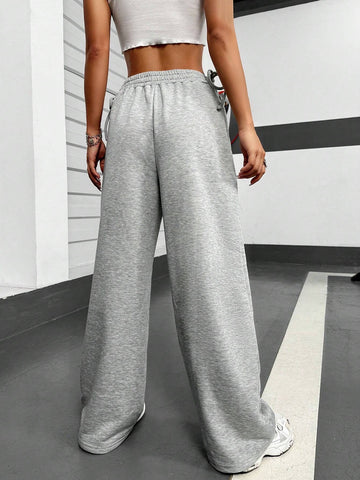 EZwear Solid Elastic Waist Sweatpants
