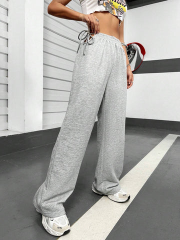 EZwear Solid Elastic Waist Sweatpants