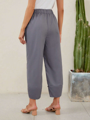 EMERY ROSE Bamboo Print Tulip Hem Pants