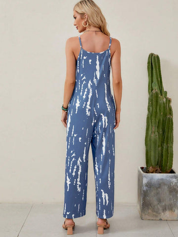 EMERY ROSE Tie Dye Cami Jumpsuit