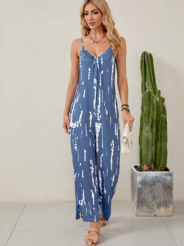 EMERY ROSE Tie Dye Cami Jumpsuit