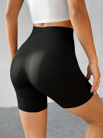 EZwear Heart Print Biker Shorts