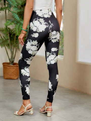 EMERY ROSE Floral Print Leggings