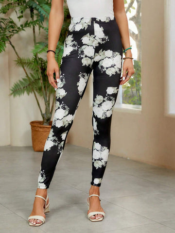 EMERY ROSE Floral Print Leggings
