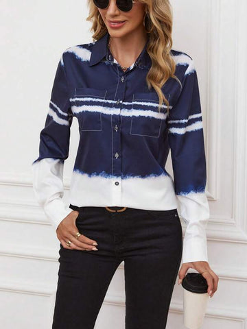 Tie Dye Button Front Shirt