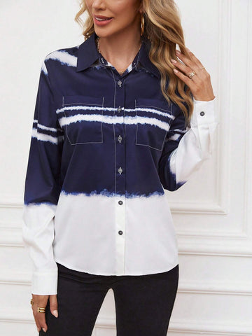 Tie Dye Button Front Shirt