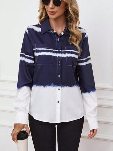 Tie Dye Button Front Shirt