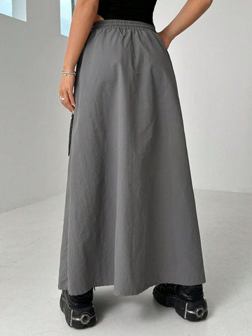 ICON Flap Pocket Drawstring Waist Cargo Skirt