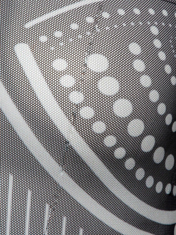 Geo Print Sheer Mesh Tank Bodysuit & Skirt