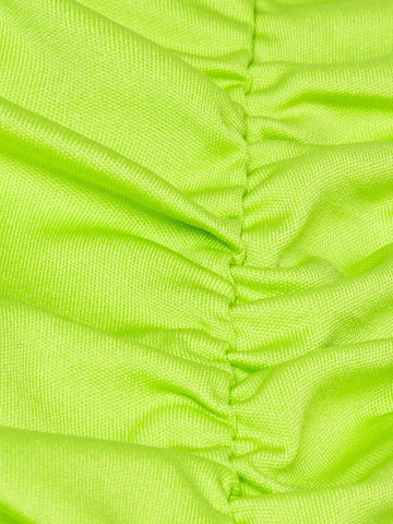 Lace Up Front Ruched Crop Tank Top & Bodycon Skirt