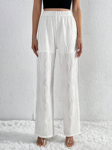 Tall Solid Elastic Waist Pants