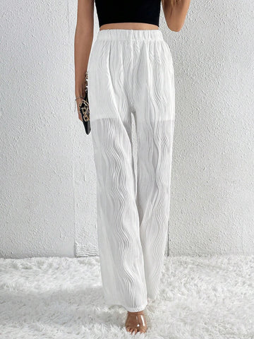 Tall Solid Elastic Waist Pants