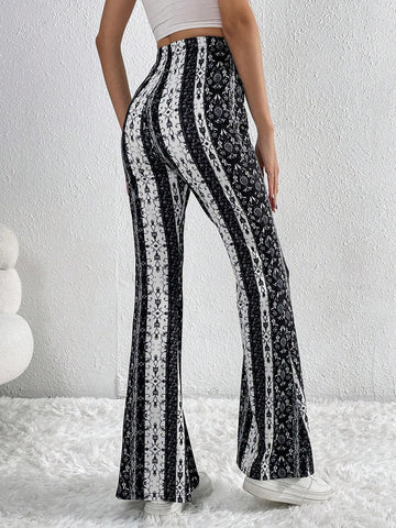 Tall Allover Print Flare Leg Pants