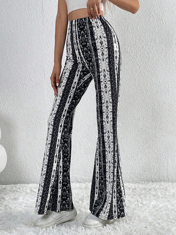 Tall Allover Print Flare Leg Pants