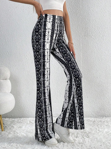 Tall Allover Print Flare Leg Pants