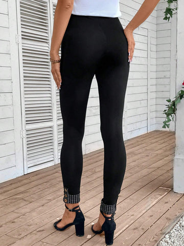 EMERY ROSE Rolled Up Detail Leggings