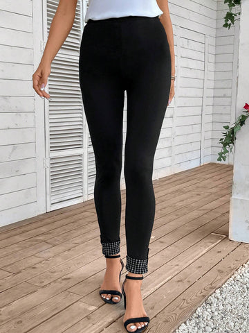 EMERY ROSE Rolled Up Detail Leggings