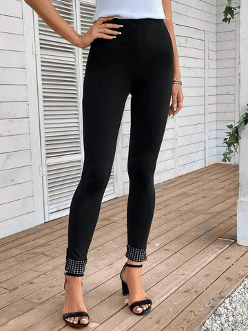 EMERY ROSE Rolled Up Detail Leggings