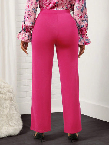 High Waist Straight Leg Pants